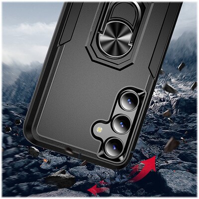 SaharaCase ArmorPro Kickstand Rugged Case for Samsung Galaxy S24+, Shock Absorbing, Scorpion Black (CP00538)