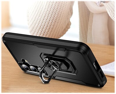 SaharaCase ArmorPro Kickstand Rugged Case for Samsung Galaxy S24+, Shock Absorbing, Scorpion Black (CP00538)