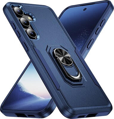 SaharaCase ArmorPro Kickstand Rugged Case for Samsung Galaxy S24+, Shock Absorbing, Navy Blue (CP00539)