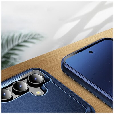 SaharaCase ArmorPro Kickstand Rugged Case for Samsung Galaxy S24+, Shock Absorbing, Navy Blue (CP00539)