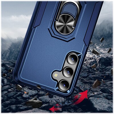 SaharaCase ArmorPro Kickstand Rugged Case for Samsung Galaxy S24+, Shock Absorbing, Navy Blue (CP00539)