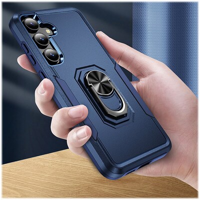 SaharaCase ArmorPro Kickstand Rugged Case for Samsung Galaxy S24+, Shock Absorbing, Navy Blue (CP00539)