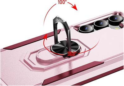 SaharaCase ArmorPro Kickstand Rugged Case for Samsung Galaxy S24+, Shock Absorbing, Wild Pink (CP00540)