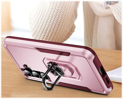 SaharaCase ArmorPro Kickstand Rugged Case for Samsung Galaxy S24+, Shock Absorbing, Wild Pink (CP00540)