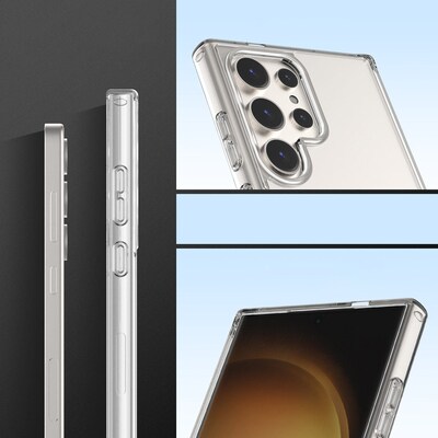 SaharaCase Hybrid-Flex Hard Shell Series Case for Samsung Galaxy S24 Ultra, Shock Absorbing, Clear (CP00543)