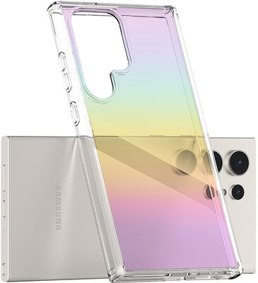SaharaCase Hybrid-Flex Hard Shell Series Case for Samsung Galaxy S24 Ultra, Shock Absorbing, Transparent Gradient (CP00544)
