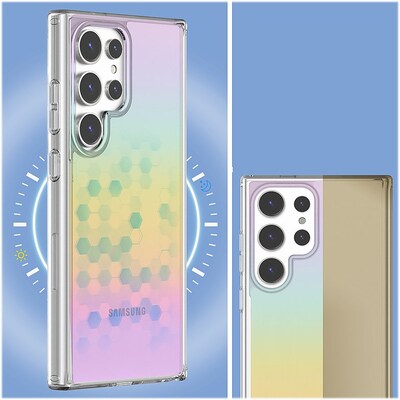 SaharaCase Hybrid-Flex Hard Shell Series Case for Samsung Galaxy S24 Ultra, Shock Absorbing, Transparent Gradient (CP00544)