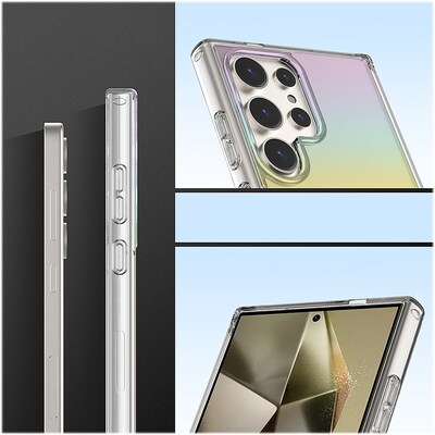 SaharaCase Hybrid-Flex Hard Shell Series Case for Samsung Galaxy S24 Ultra, Shock Absorbing, Transparent Gradient (CP00544)
