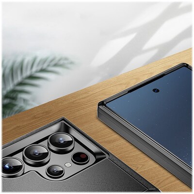 SaharaCase ArmorPro Kickstand Rugged Case for Samsung Galaxy S24 Ultra, Shock Absorbing, Scorpion Black (CP00545)