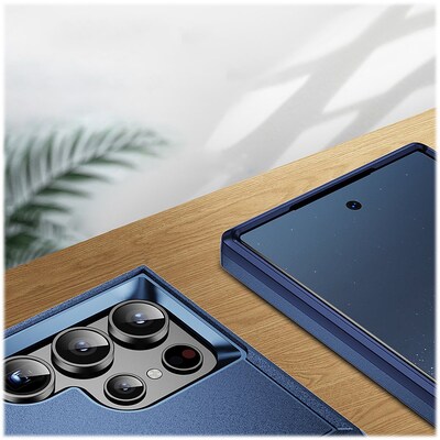 SaharaCase ArmorPro Kickstand Rugged Case for Samsung Galaxy S24 Ultra, Shock Absorbing, Navy Blue (CP00546)