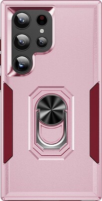 SaharaCase ArmorPro Kickstand Rugged Case for Samsung Galaxy S24 Ultra, Shock Absorbing, Wild Pink (