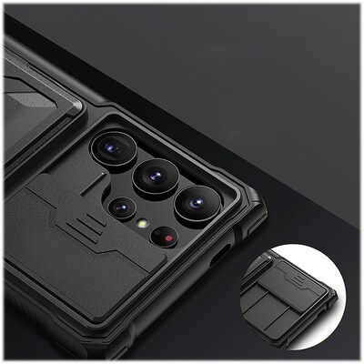 SaharaCase ArmorElite Wallet for Samsung Galaxy S24 Ultra, Shock Absorbing, Scorpion Black (CP00550)