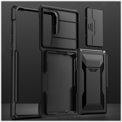 SaharaCase ArmorElite Wallet for Samsung Galaxy S24 Ultra, Shock Absorbing, Scorpion Black (CP00550)