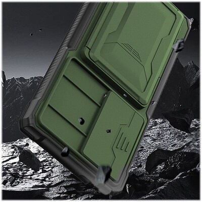 SaharaCase ArmorElite Wallet for Samsung Galaxy S24 Ultra, Shock Absorbing, Military Green (CP00551)