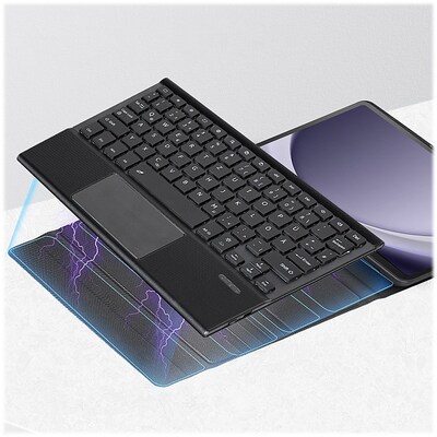 SaharaCase ProTouch Keyboard Folio Case with TrackPad for Samsung Galaxy Tab A9+, Black (TB00358)