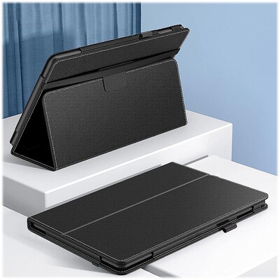 SaharaCase Bi-Fold Faux Leather 11.9" Folio Case for Amazon Fire HD 10, Black (TB00362)