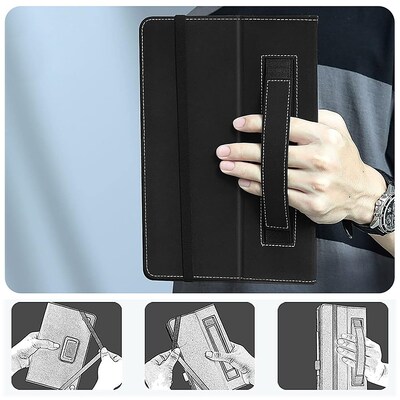 SaharaCase Bi-Fold Faux Leather 11.9" Folio Case for Amazon Fire HD 10, Black (TB00362)