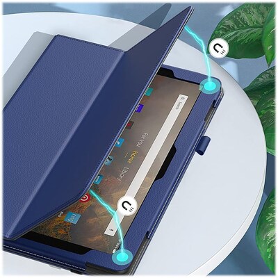 SaharaCase Bi-Fold Folio Case for Amazon Fire HD 10 (2023), Navy Blue (TB00363)