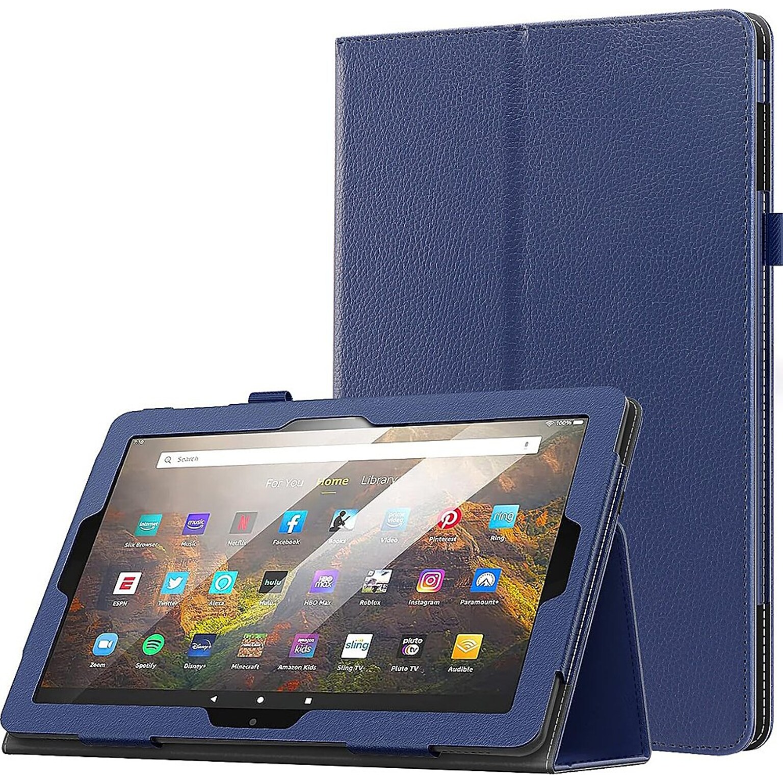 SaharaCase Bi-Fold Folio Case for Amazon Fire HD 10 (2023), Navy Blue (TB00363)