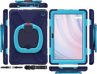 SaharaCase SpLaSh Series Heavy Duty TPU 10.9" Case for Amazon Fire HD 10, Blue (TB00371)