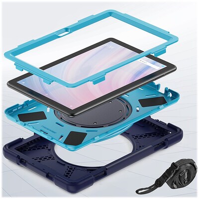 SaharaCase SpLaSh Series Heavy Duty TPU 10.9" Case for Amazon Fire HD 10, Blue (TB00371)