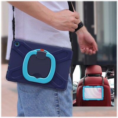 SaharaCase SpLaSh Series Heavy Duty TPU 10.9" Case for Amazon Fire HD 10, Blue (TB00371)