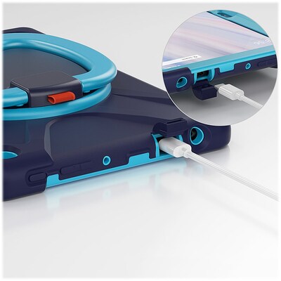 SaharaCase SpLaSh Series Heavy Duty TPU 10.9" Case for Amazon Fire HD 10, Blue (TB00371)