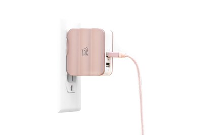 LAX Gadgets Dual Port Universal Wall Charger Rose Gold (HMDUALSMRT34ROS)