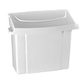 Alpine Industries Plastic Trash Can with Lid, White (451-WHI)