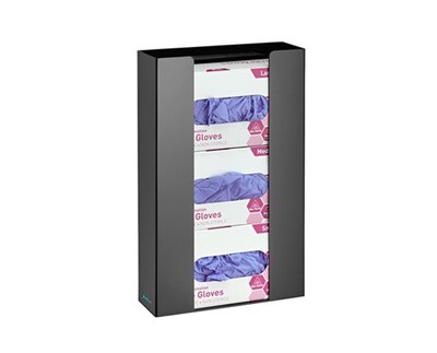 AdirMed Wall-Mount Black Acrylic Glove Dispenser (902-03-BLK)