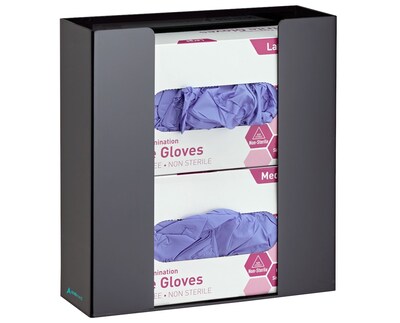 AdirMed Wall-Mount Black Acrylic Glove Dispenser (902-02-BLK)