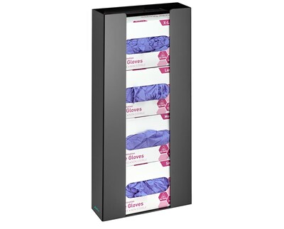 AdirMed Wall-Mount Black Acrylic Glove Dispenser (902-04-BLK)