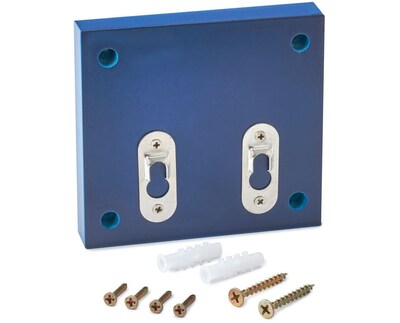 AdirOffice Square Wood Comment Suggestion Box With Lock and Pen, Blue (ADI632-01-BLU)