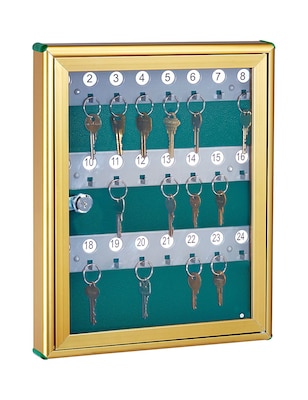 AdirOffice 24 Key Key-Lock Cabinet, Gold (631-0809)