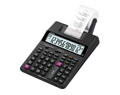 Casio HR-170RC 12-Digit Desktop Printing Calculator, Black