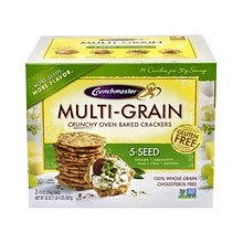 Crunchmaster Gluten Free 5-Seed Crackers, Two 10 oz. Bags/Pack (220-00757)