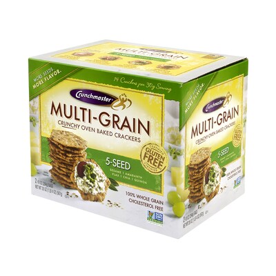 Crunchmaster Gluten Free 5-Seed Crackers, 10 oz., 20/Pack (220-00757)