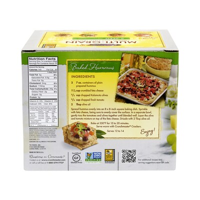 Crunchmaster Gluten Free 5-Seed Crackers, 10 oz., 20/Pack (220-00757)