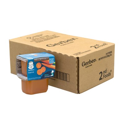 Gerber 2nd Foods Carrot Baby Food, 4 oz., 8/Pack (307-00057)