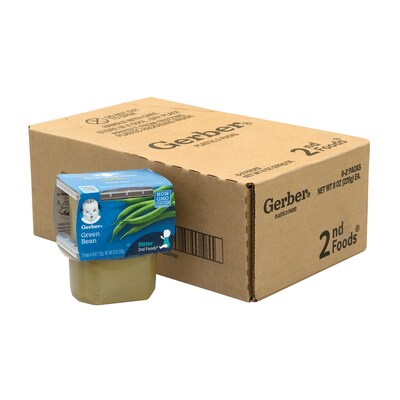 Gerber 2nd Foods Green Bean Baby Food, 4 oz., 8/Pack (307-00058)