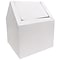 Menstrual Care Waste Receptacle, Swing Type, Double Entry, White Metal (HOS-2201)