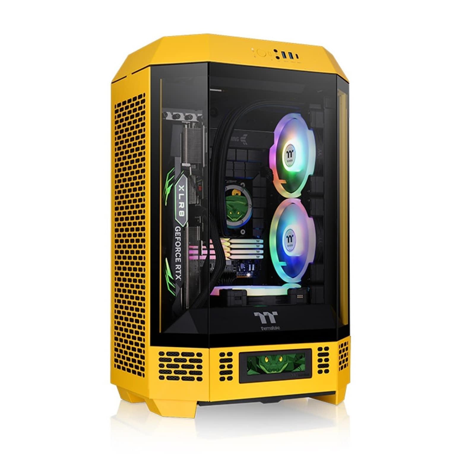Thermaltake The Tower 300 m-ATX Micro Tower Gaming Computer Case, Bumblebee (CA-1Y4-00S4WN-00)