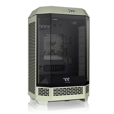Thermaltake The Tower 300 m-ATX Micro Tower Gaming Computer Case, Matcha Green (CA-1Y4-00SEWN-00)