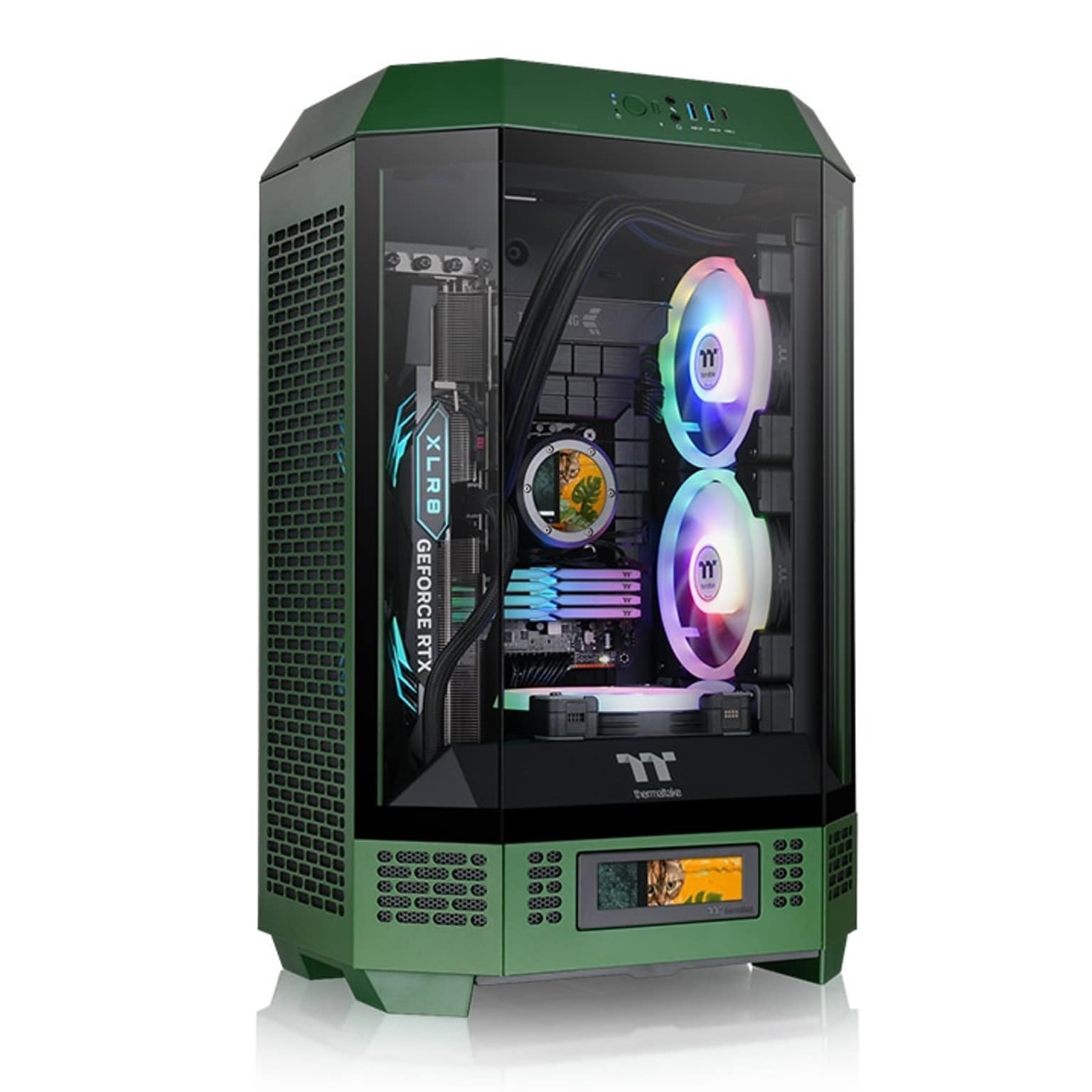 Thermaltake The Tower 300 m-ATX Micro Tower Chassis, Racing Green (CA-1Y4-00SCWN-00)
