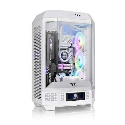 Thermaltake The Tower 300 m-ATX Micro Tower Chassis, Snow (CA-1Y4-00S6WN-00)