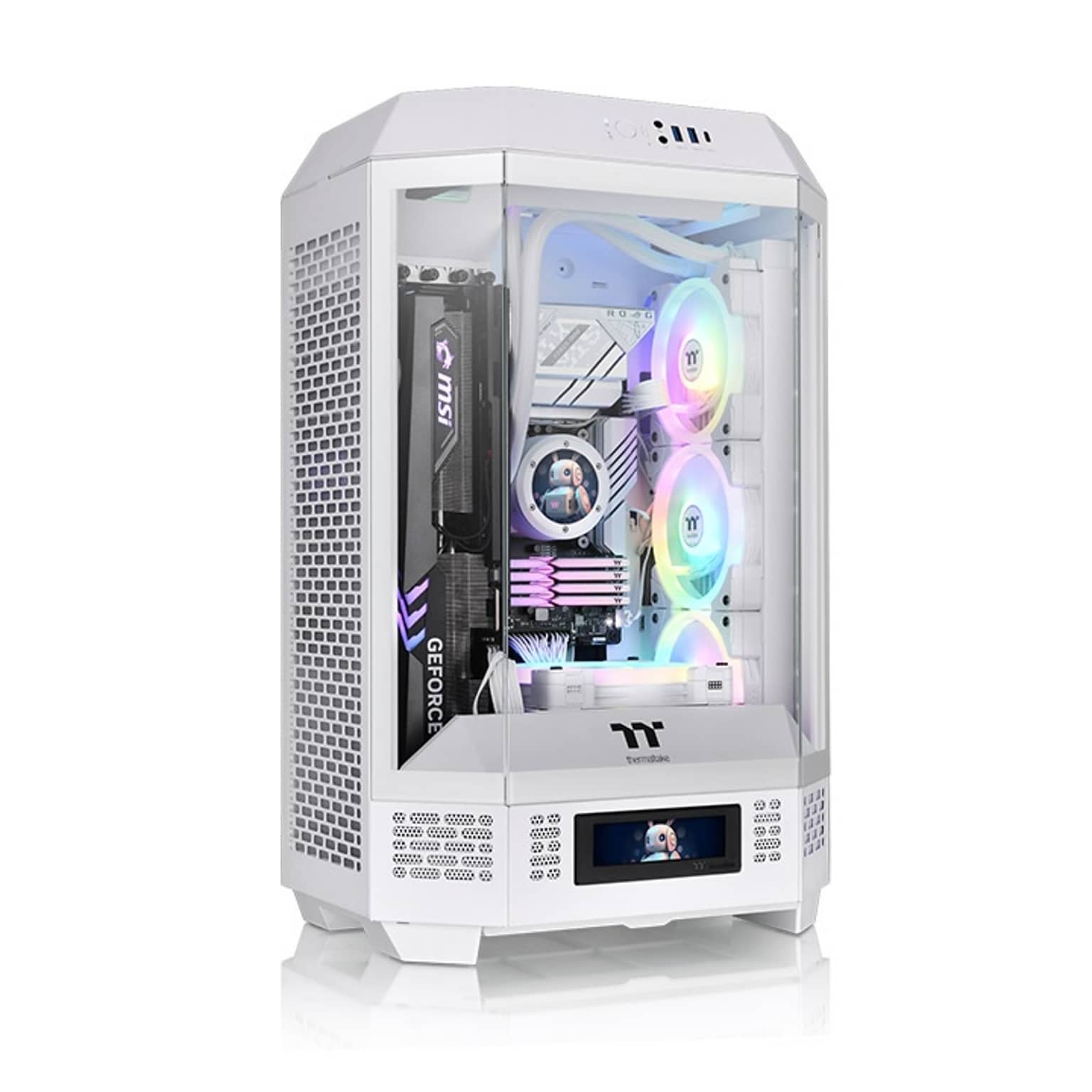Thermaltake The Tower 300 m-ATX Micro Tower Gaming Computer Case, Snow (CA-1Y4-00S6WN-00)