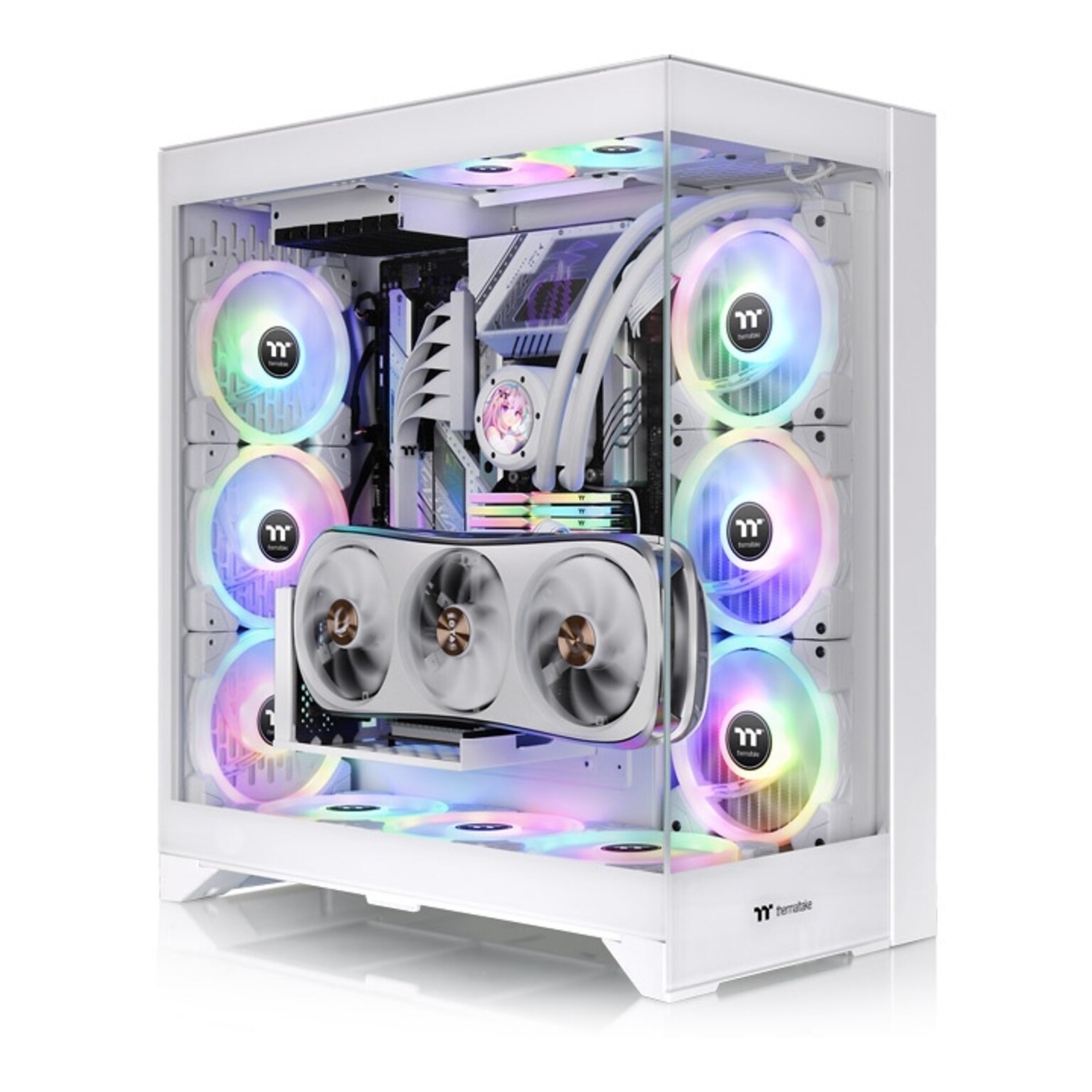 Thermaltake CTE E600 MX Mini ITX Mid Tower Gaming Computer Case, Snow (CA-1Y3-00M6WN-00)