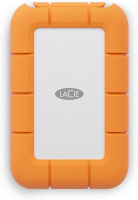 LaCie Rugged Mini 500GB External USB 3.2 Portable Hard Drive, Orange (STMF500400)