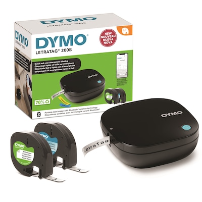 Dymo LetraTag 200B Portable Thermal Bluetooth Label Maker, Black (2179979)