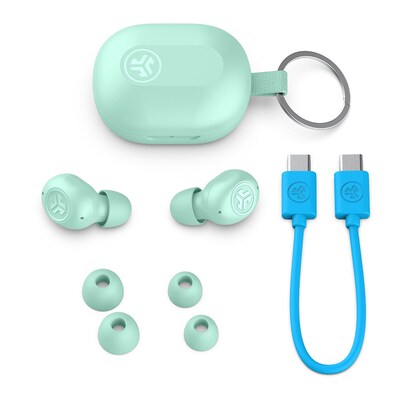 JLab JBuds Mini True Wireless Noise Canceling Earbuds Headphones, Bluetooth, Mint (EBJBMINIRMNT124)